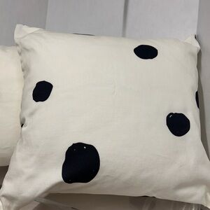 MINTED. Black and White Polka Dot Pillow